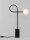 Tischlampe Design Schwarz Weiß 64 cm G9 Glas rund GLENNA