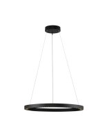 LED Pendelleuchte Schwarz &Oslash; 65 cm dimmbar Ring...