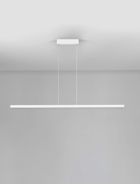 LED Hängeleuchte Weiß 159 cm lang dimmbar höhenverstellbar