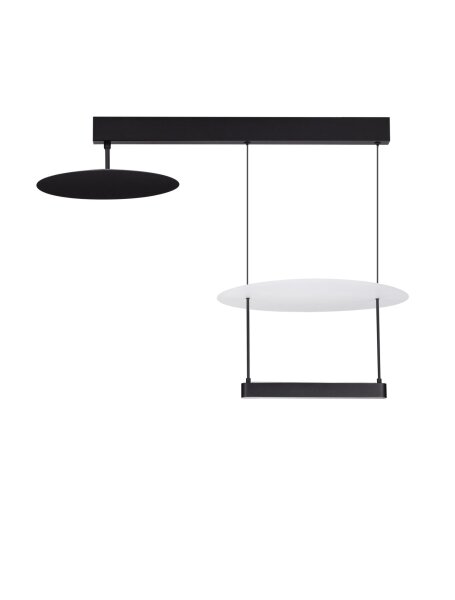 LED Pendelleuchte 80 cm lang Schwarz Weiß dimmbar Design