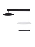 LED Pendelleuchte 80 cm lang Schwarz Wei&szlig; dimmbar...