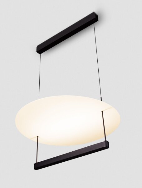 LED Hängeleuchte Schwarz Weiß 60 cm breit dimmbar Design