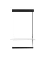 LED H&auml;ngeleuchte Schwarz Wei&szlig; 60 cm breit...
