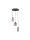 LED Hängeleuchte Schwarz Grau Weiß 35 cm breit Retro Kugel