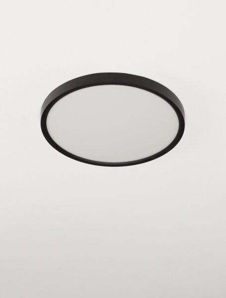 LED Deckenlampe Schwarz Ø 30 cm Farbwechsel GRAHAM 2400 lm