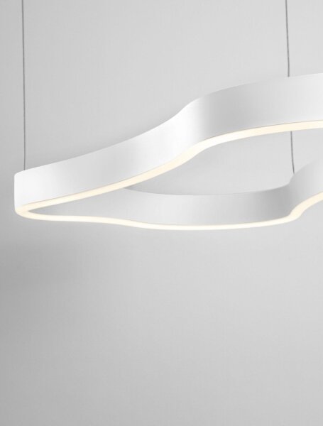 LED Hängelampe Design Weiß 90 cm lang dimmbar warmweiß