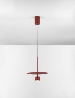 LED Pendelleuchte schmal Ø 30 cm Rot...