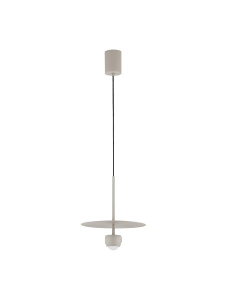 LED Hängeleuchte Beige Ø 30 cm höhenverstellbar Retro schmal
