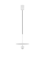 LED Pendelleuchte Weiß Ø 30 cm Retro schmal...