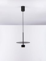 LED Hängelampe Ø 30 cm Schwarz...