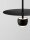 LED Hängelampe Ø 30 cm Schwarz höhenverstellbar Retro schmal