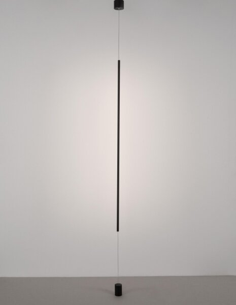 LED Pendelleuchte Ø 7 cm Schwarz höhenverstellbar Design