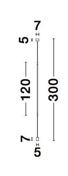 LED Pendelleuchte Ø 7 cm Schwarz höhenverstellbar Design