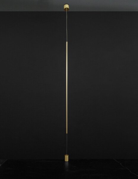 LED Hängelampe Design in Gold Ø 7 cm warmweiß HAINES 698 lm