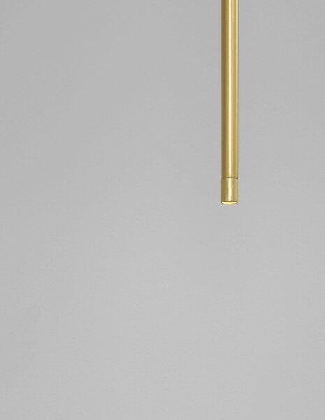 LED Hängeleuchte in Gold Ø 1,5 cm höhenverstellbar Design