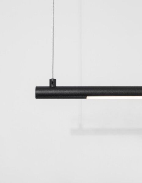 LED Hängeleuchte Schwarz 120 cm lang Design schmal warmweiß
