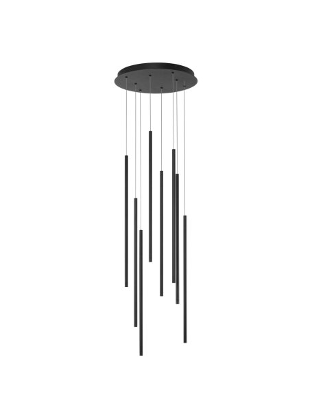 LED Hängelampe Schwarz 40 cm breit dimmbar Design schmal
