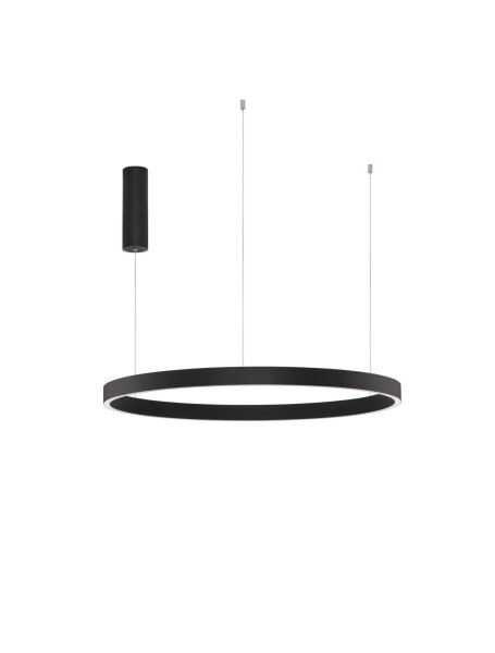 LED Hängeleuchte Schwarz Ø 80 cm dimmbar höhenverstellbar