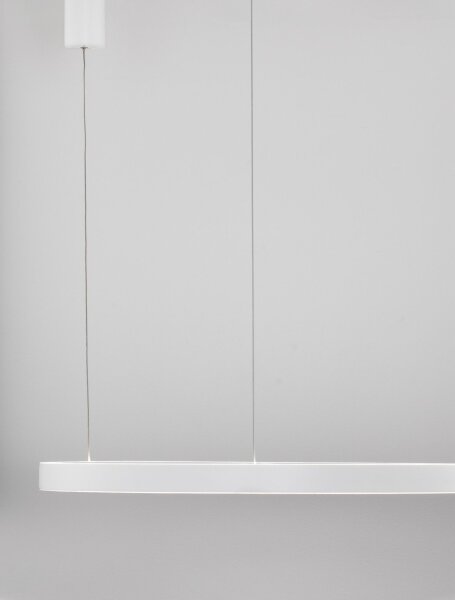 LED Hängeleuchte Weiß Ø 80 cm dimmbar Ring warmweiß HAMLIN