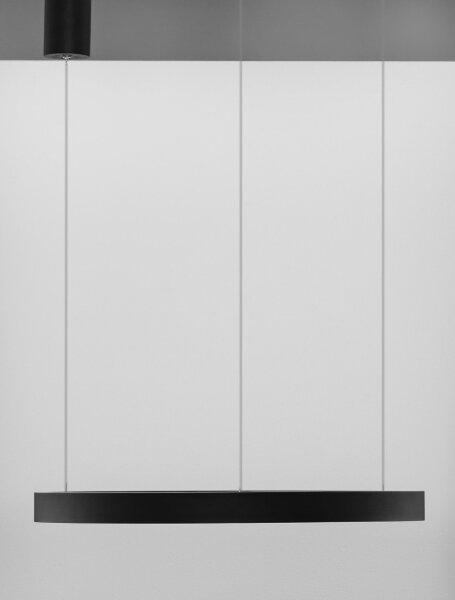 LED Pendelleuchte Ø 60 cm dimmbar Schwarz höhenverstellbar