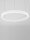 Runde LED Hängeleuchte Weiß Ø 60 cm dimmbar Ring warmweiß