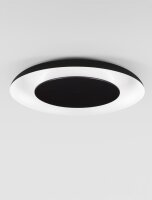 LED Deckenlampe rund Ø 60 cm Schwarz Weiß...