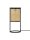 Tischlampe Schwarz Natur 56 cm E27 Rattan 2 flammig Modern