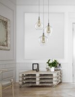 Pendelleuchte G9 37 cm breit in Chrom Gold...