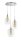 Pendelleuchte G9 37 cm breit in Chrom Gold höhenverstellbar