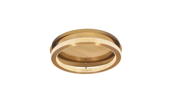 LED Deckenlampe Ring Ø 60 cm in Antik Gold dimmbar warmweiß
