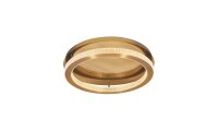 LED Deckenlampe Ring &Oslash; 60 cm in Antik Gold dimmbar...