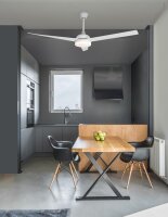 LED Deckenlampe mit Ventilator Ø 152 cm Weiß...