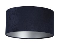 Lampe à suspendre bleu foncé argent Tissu...