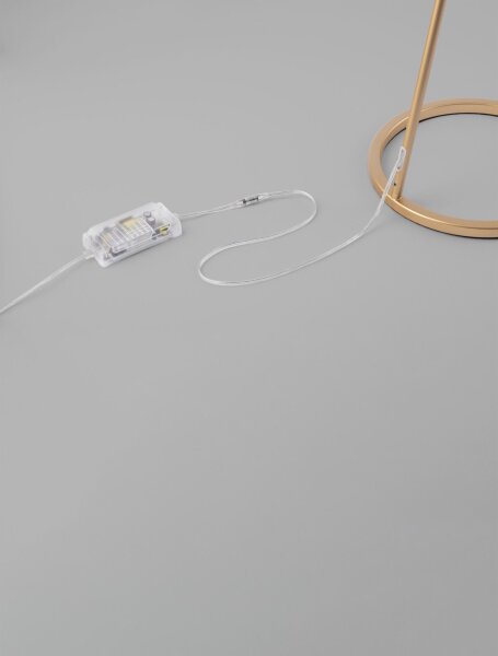 LED Stehleuchte in Gold 153 cm dimmbar warmweiß HAVEN Modern