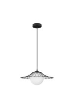 H&auml;ngelampe Schwarz Wei&szlig; &Oslash; 36 cm E27...