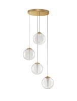 LED H&auml;ngeleuchte in Gold 56 cm breit dimmbar...