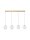 LED Pendelleuchte Klarglas in Gold 136 cm lang dimmbar rund