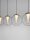 LED Pendelleuchte Klarglas in Gold 136 cm lang dimmbar rund