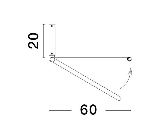 LED Deckenleuchte Schwarz Ø 60 cm dimmbar schwenkbar Ring