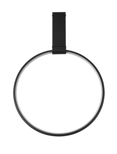 Runde LED Deckenleuchte Schwarz Ø 40 cm dimmbar schwenkbar