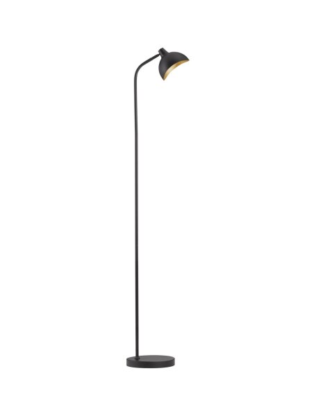 Stehlampe E14 150 cm in Schwarz Gold schwenkbar Retro Metall