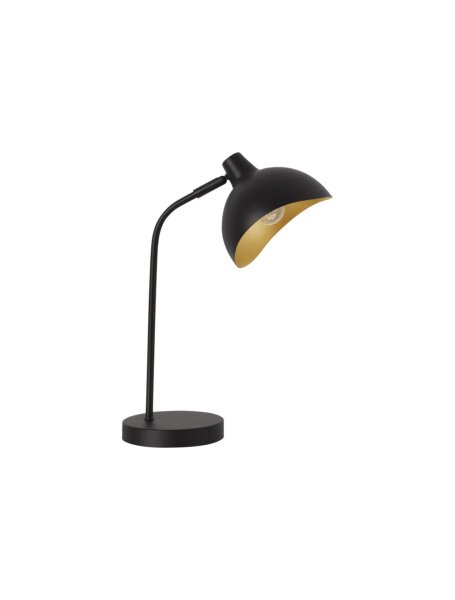 Tischlampe Retro in Schwarz Gold E14 schwenkbar Metall