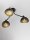 Deckenlampe in Schwarz Gold 15 cm lang E14 schwenkbar Retro