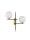 Wandlampe rund G9 44 cm breit in Schwarz Weiß Gold 2 flammig