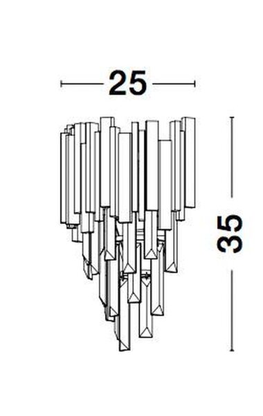 Wandlampe Up Down E14 35 cm hoch in Gold Klassisch 2 flammig