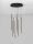 LED Pendelleuchte 50 cm breit Schwarz dimmbar 9 flammig