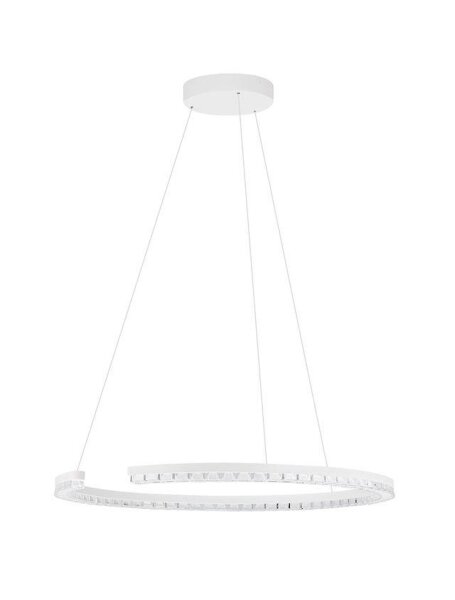 LED Pendelleuchte Ring Weiß Ø 65 cm dimmbar warmweiß Modern