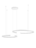 LED H&auml;ngeleuchte 2 flammig Wei&szlig; &Oslash; 93 cm...