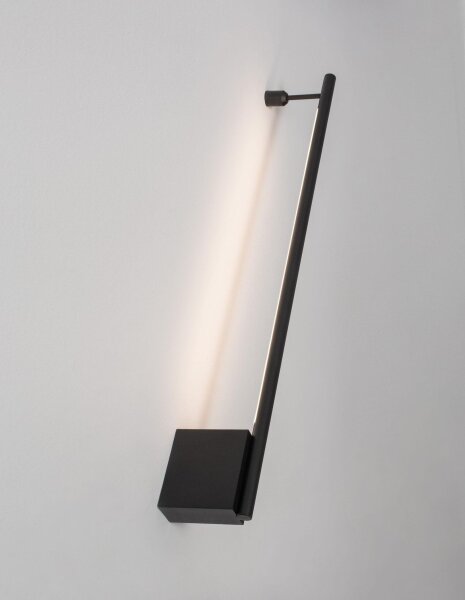 LED Wandleuchte Minimalistisch Schwarz 60 cm breit indirekt