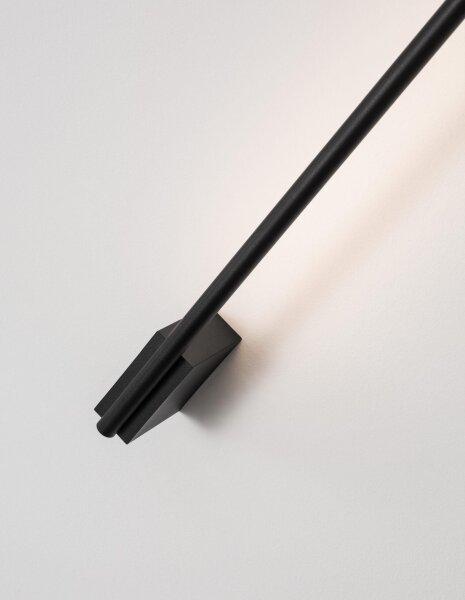 LED Wandleuchte Minimalistisch Schwarz 60 cm breit indirekt
